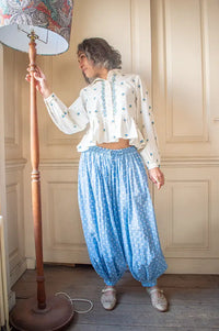 Daydress Mermaid Soft Blue Polka Dot Trousers Bloomers - The Mercantile London