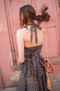 Damson Madder Leandra Spot Stripe Halter Cami - The Mercantile London