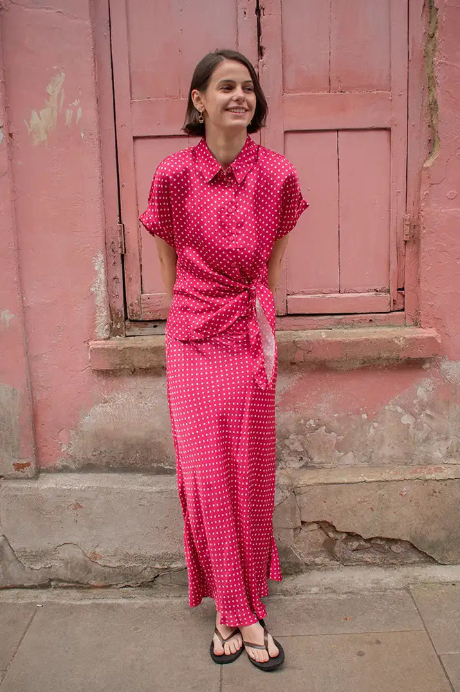 An'ge Galice Dotted Strawberry Skirt - The Mercantile London