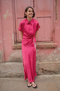 An'ge Kaviny Dotted Strawberry Blouse - The Mercantile London