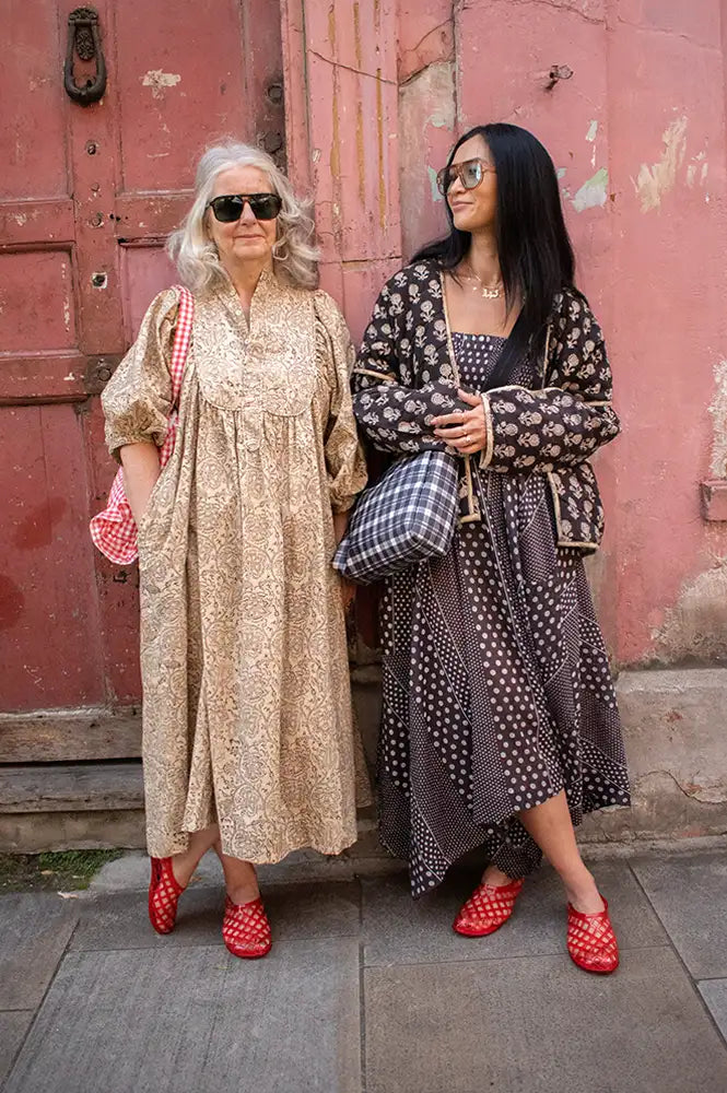 Damson Madder Nani Brown Polka Dot Dress