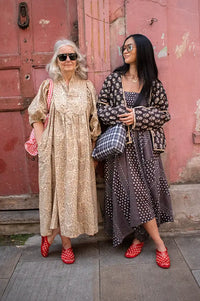 Damson Madder Nani Brown Polka Dot Dress