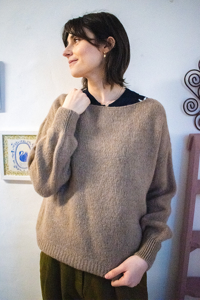 Marta Rosa Dove Brown Jumper - The Mercantile London