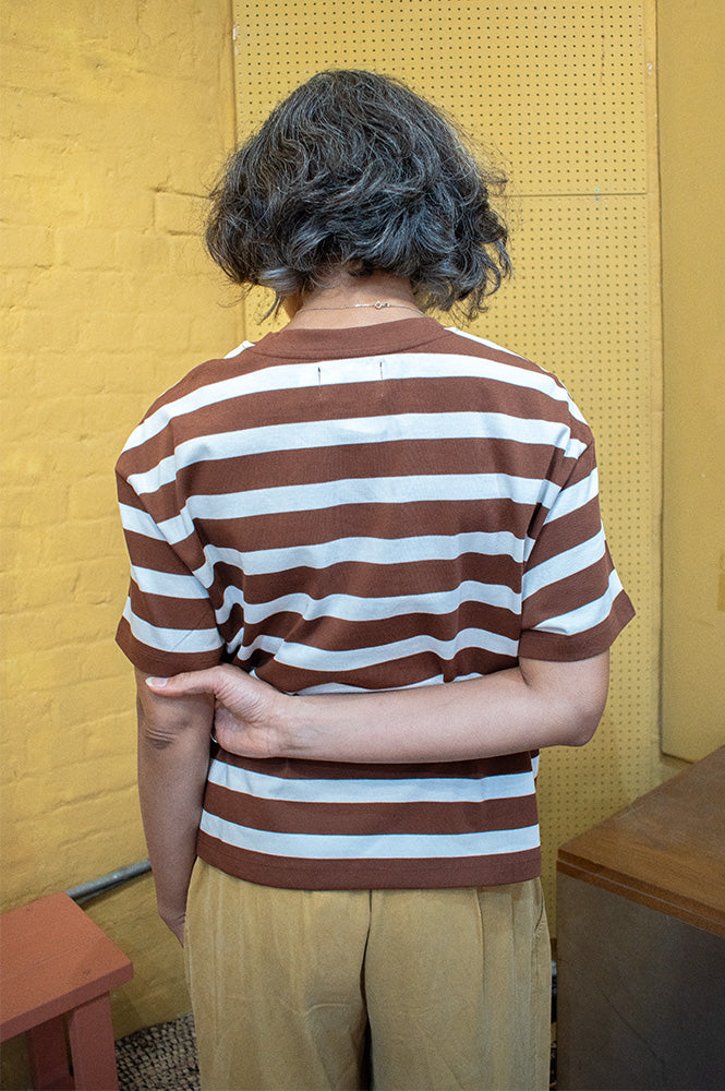 Des Petits Hauts Filma Chocolate & Ecru T-Shirt - The Mercantile London