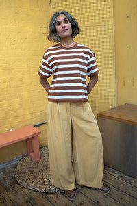 Des Petits Hauts Filma Chocolate & Ecru T-Shirt - The Mercantile London