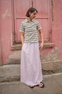 Dr Denim Jade Polo Ecru Stripe - The Mercantile London
