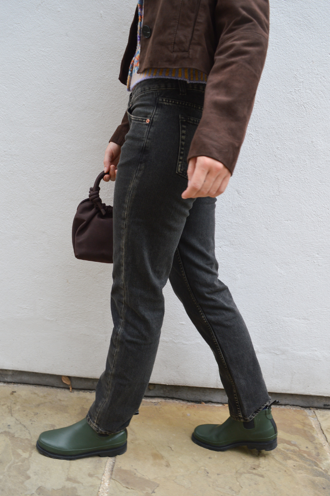 Dr Denim Straw Mid Slim Tar Aged Black Jeans
