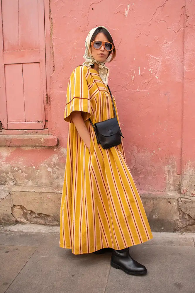 Projektityyny Tumeric Pop Striped Dress