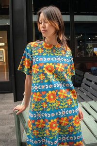 Compania Fantastica Garden Print Short Dress