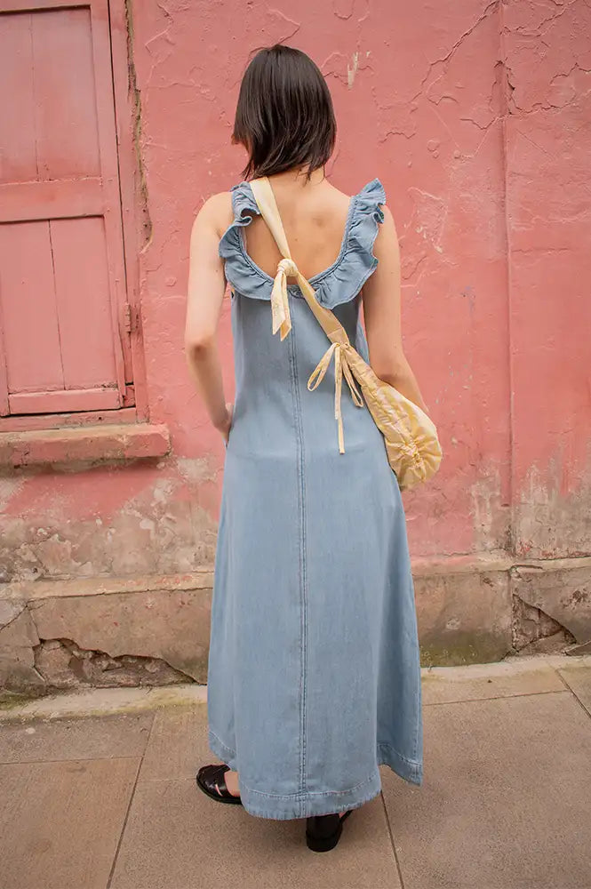 Numph Elida Light Blue Denim Dress - The Mercantile London