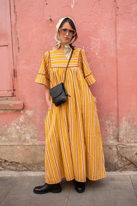 Projektityyny Tumeric Pop Striped Dress