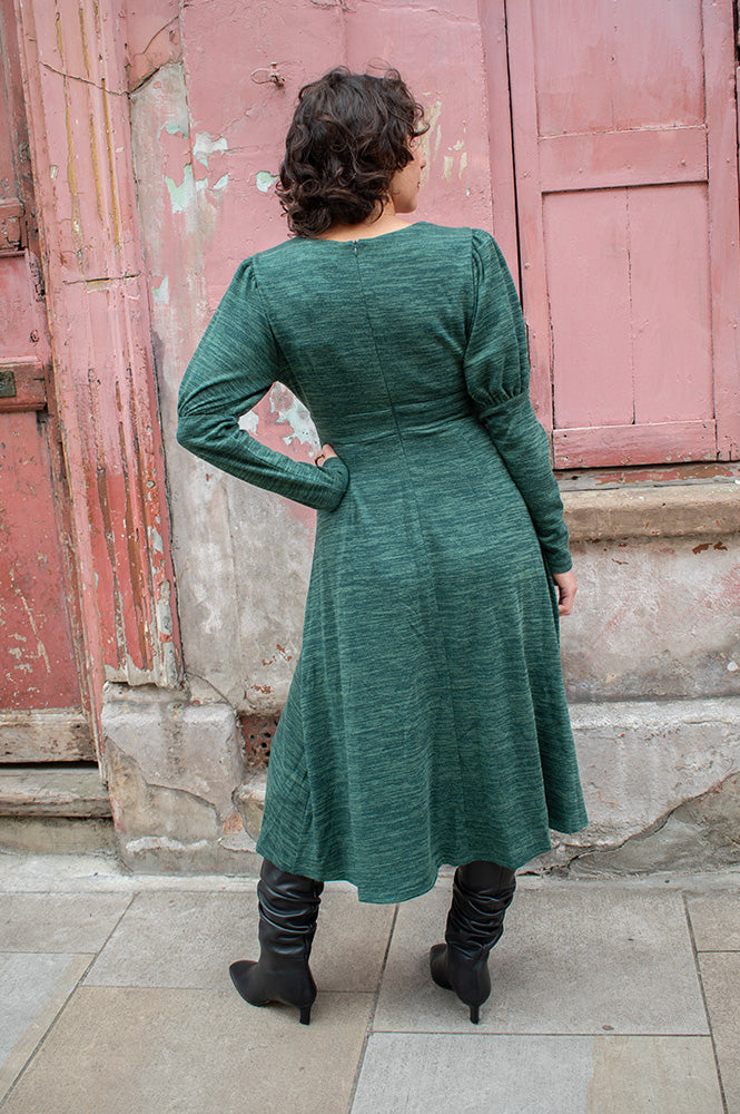 Louche Moa Green Marl Dress - The Mercantile London