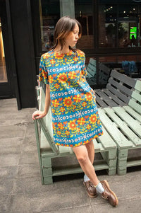 Compania Fantastica Garden Print Short Dress