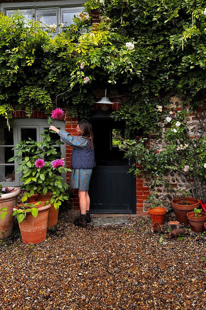 The Tiny Big Sister Roses Voluminous Sleeve Mini Dress - The Mercantile London