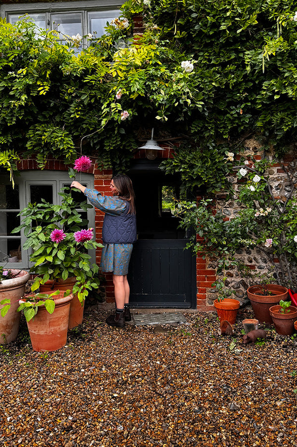 The Tiny Big Sister Roses Voluminous Sleeve Mini Dress - The Mercantile London