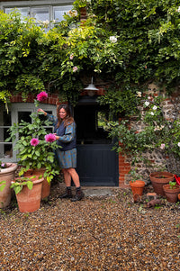 The Tiny Big Sister Roses Voluminous Sleeve Mini Dress - The Mercantile London