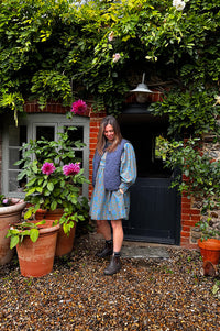 The Tiny Big Sister Roses Voluminous Sleeve Mini Dress - The Mercantile London