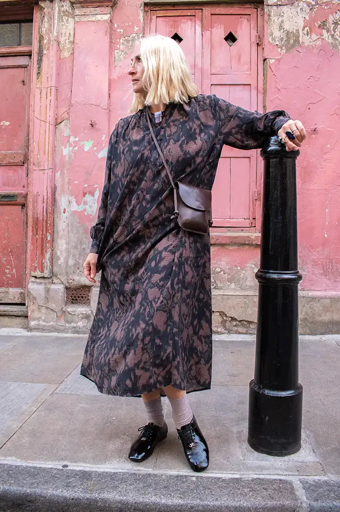 Project AJ117 Kaethe Garnet Jacquard Dress