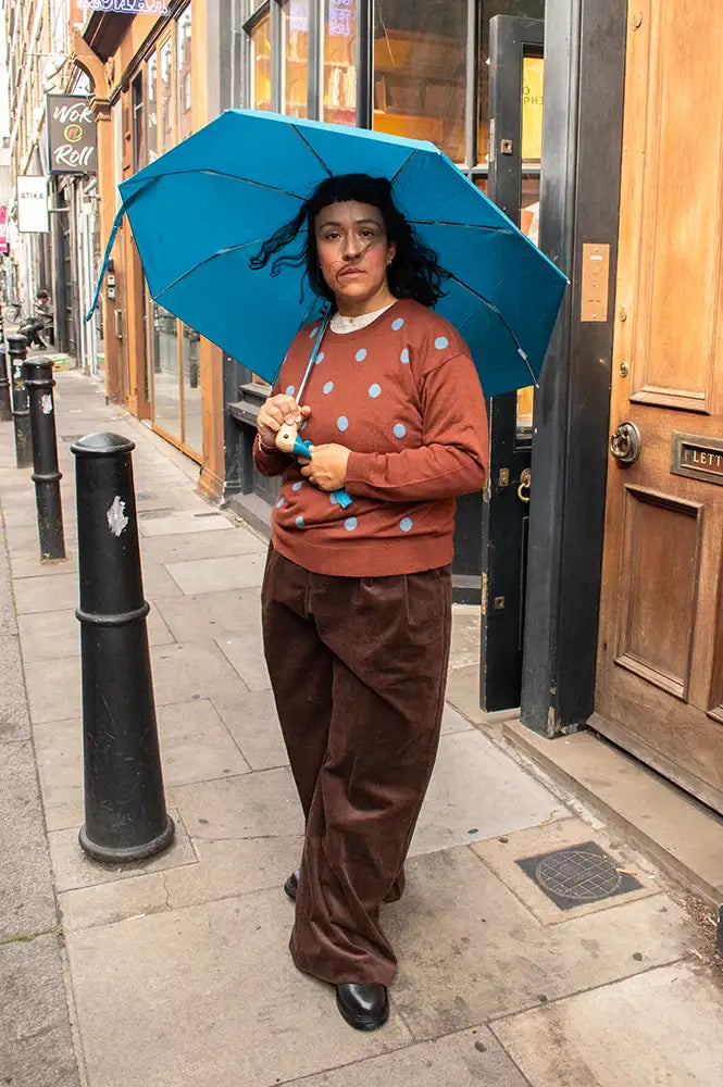 Nice Things Chestnut Polka Dot Sweater