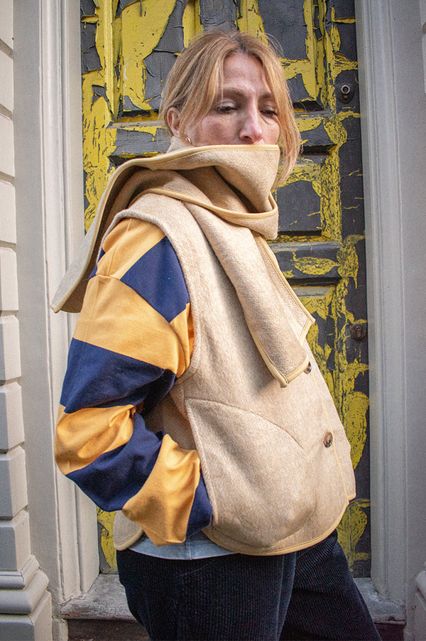 Amente Cashew Scarf Vest - The Mercantile London