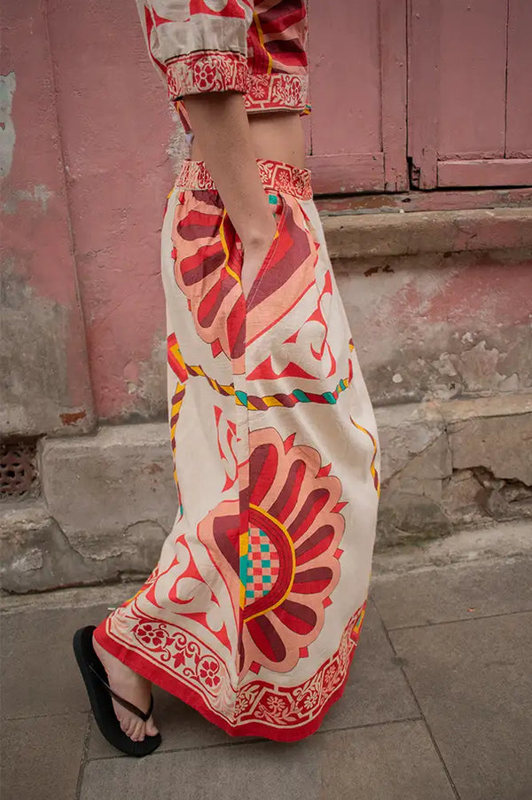 An'ge Ramiro Olia Ecru Skirt - The Mercantile London