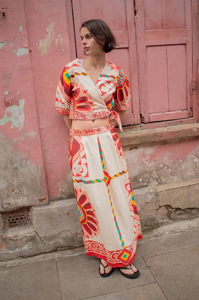 An'ge Ramiro Olia Ecru Skirt - The Mercantile London