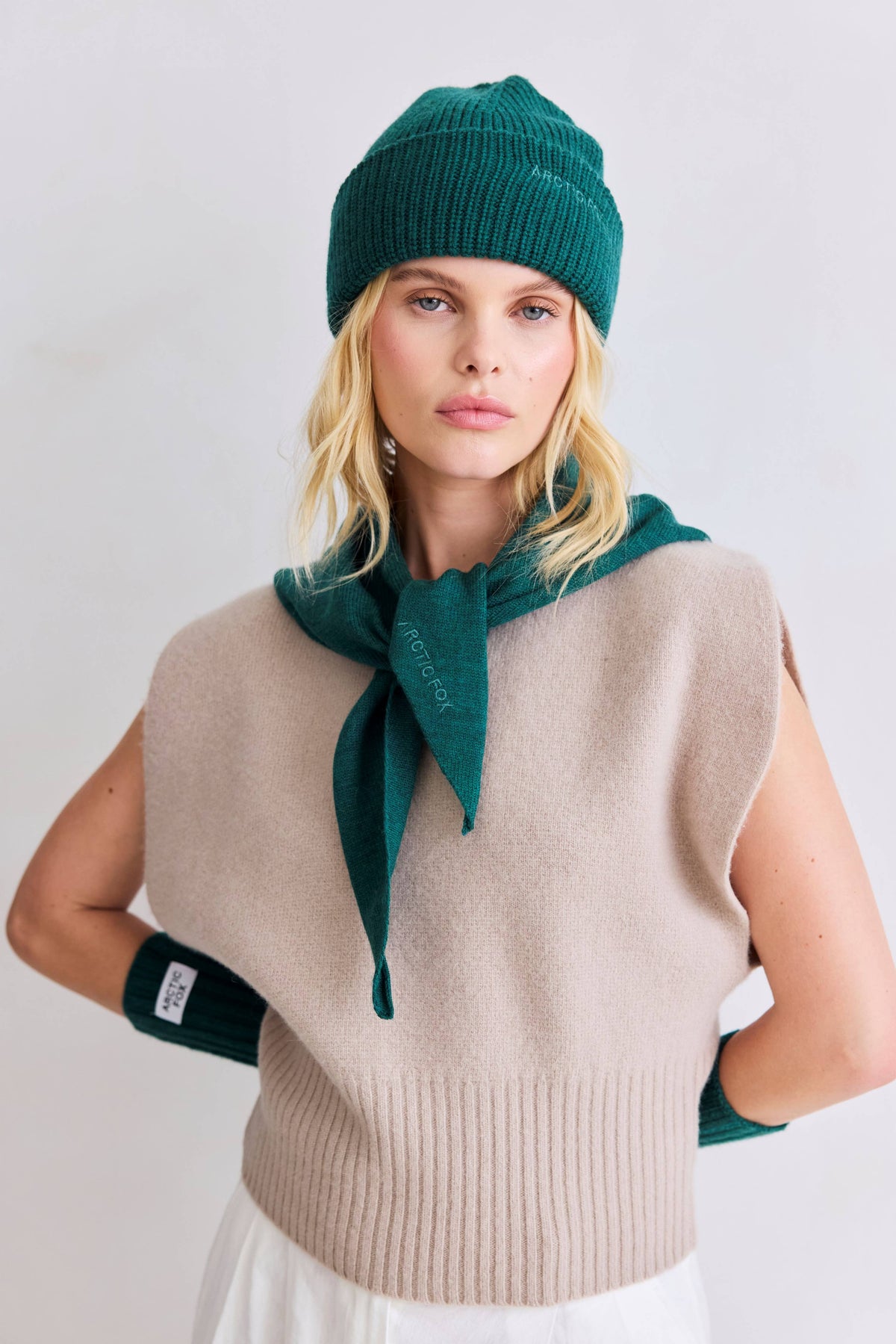 Arctic Fox Alpine Fern Triangle Scarf