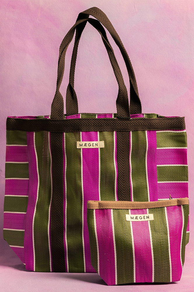 MÆGEN Brown, Olive & Pink Everywhere Bag - The Mercantile London