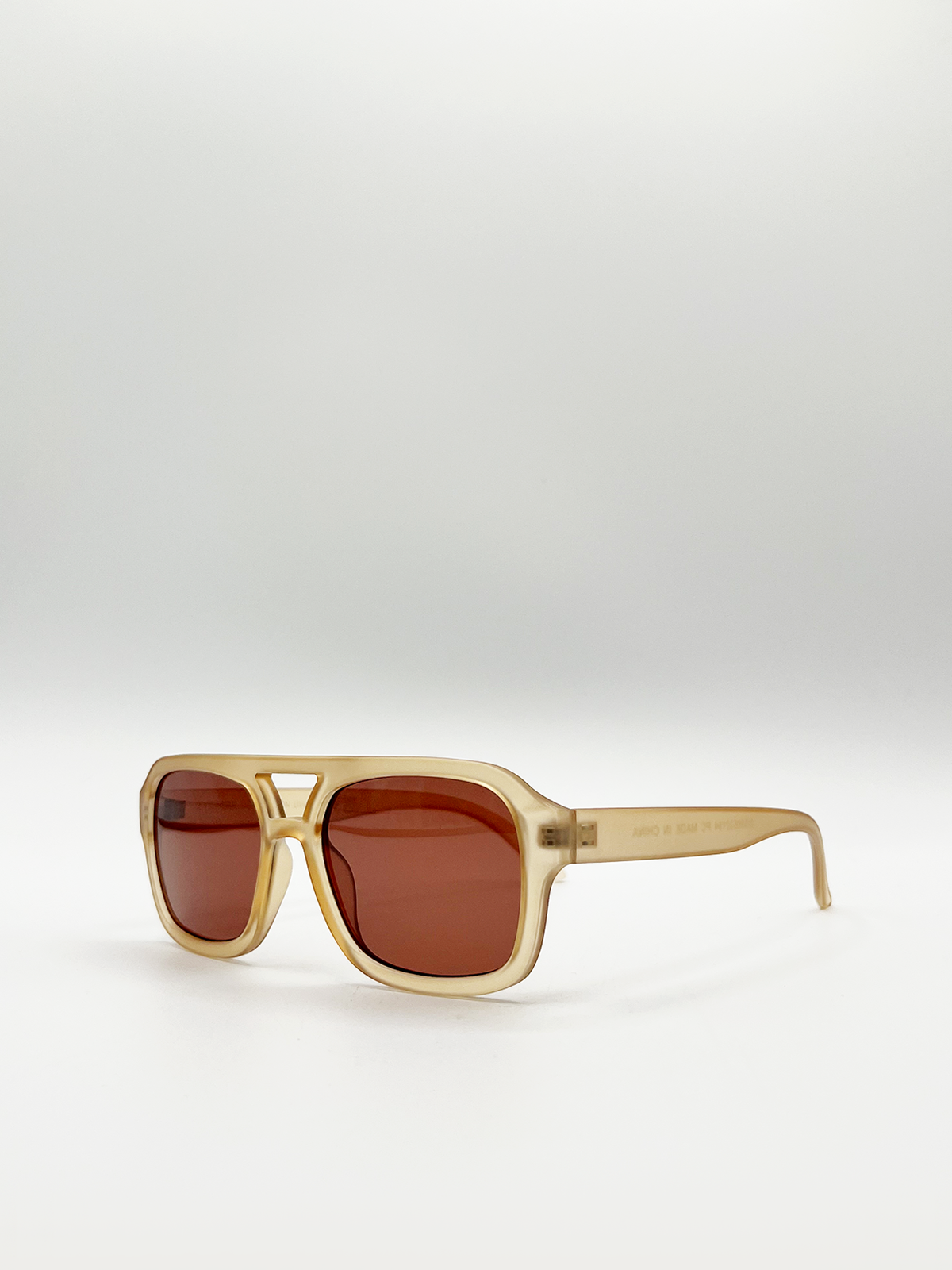 AFA Collective 70's Navigator Matte Sand Sunglasses