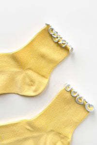 Le Bon Shoppe Petite Ruffled Butter Baby Blue Socks - The Mercantile London