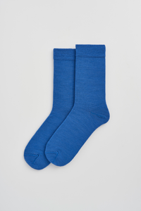 Pairs Strong Blue Merino Socks - The Mercantile London