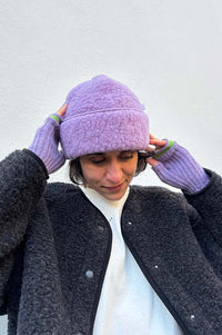 Eribé Bowden Dahlia Ribbed Open Mitt - The Mercantile London