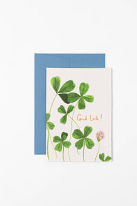 Good Luck Clover Card | Exams | Test | New Job - The Mercantile London