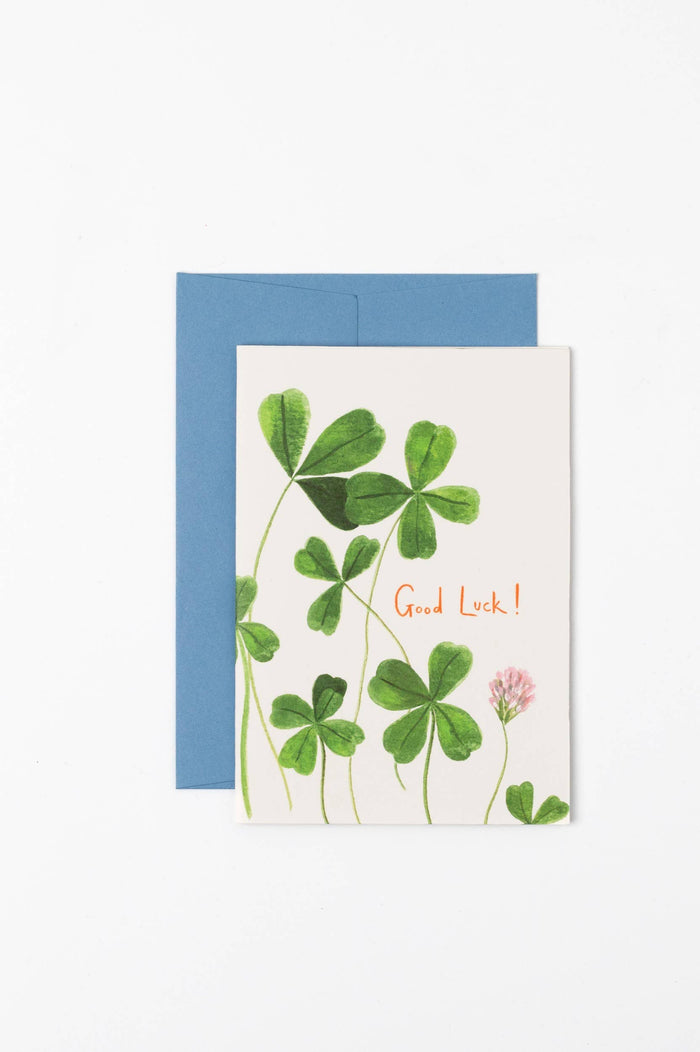 Good Luck Clover Card | Exams | Test | New Job - The Mercantile London