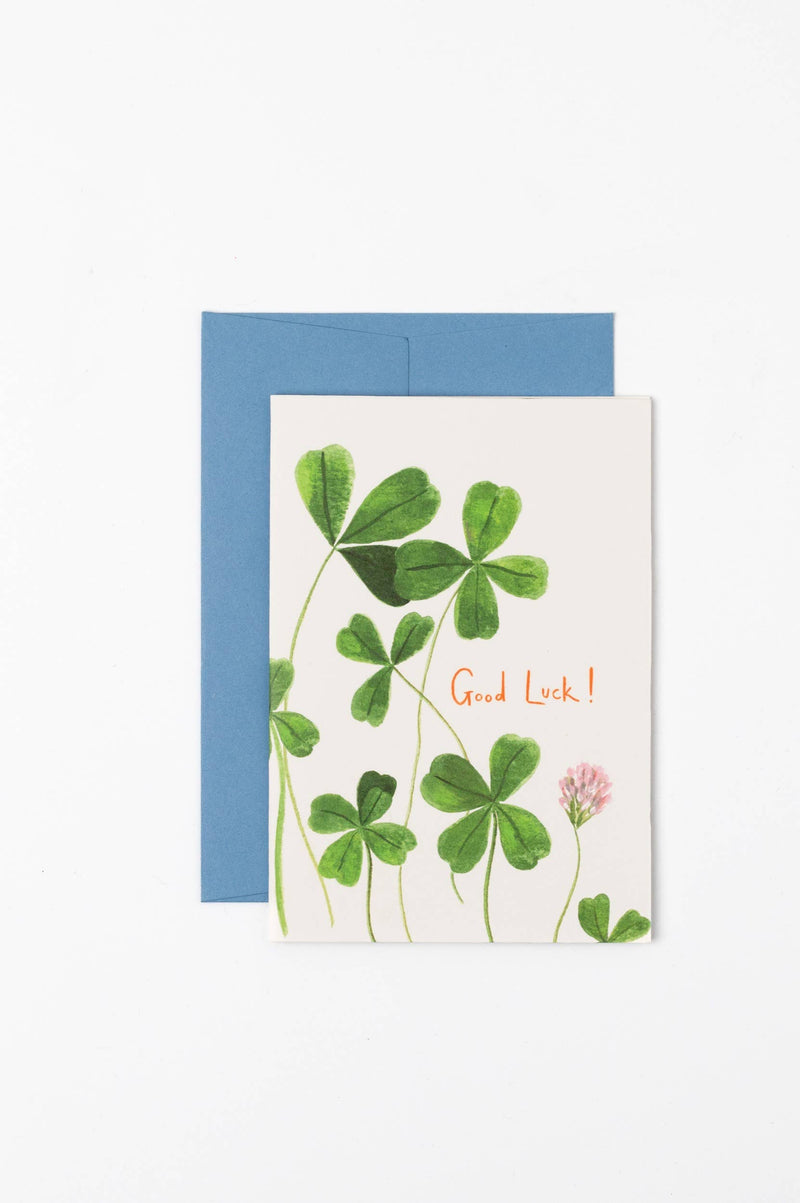 Good Luck Clover Card | Exams | Test | New Job - The Mercantile London
