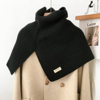 Mercantile Black Pullover Knitted Collar