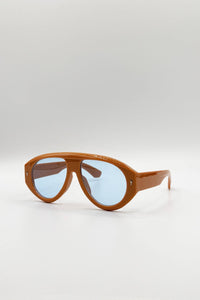 AFA Collective Bold Aviator Orange Sunglasses