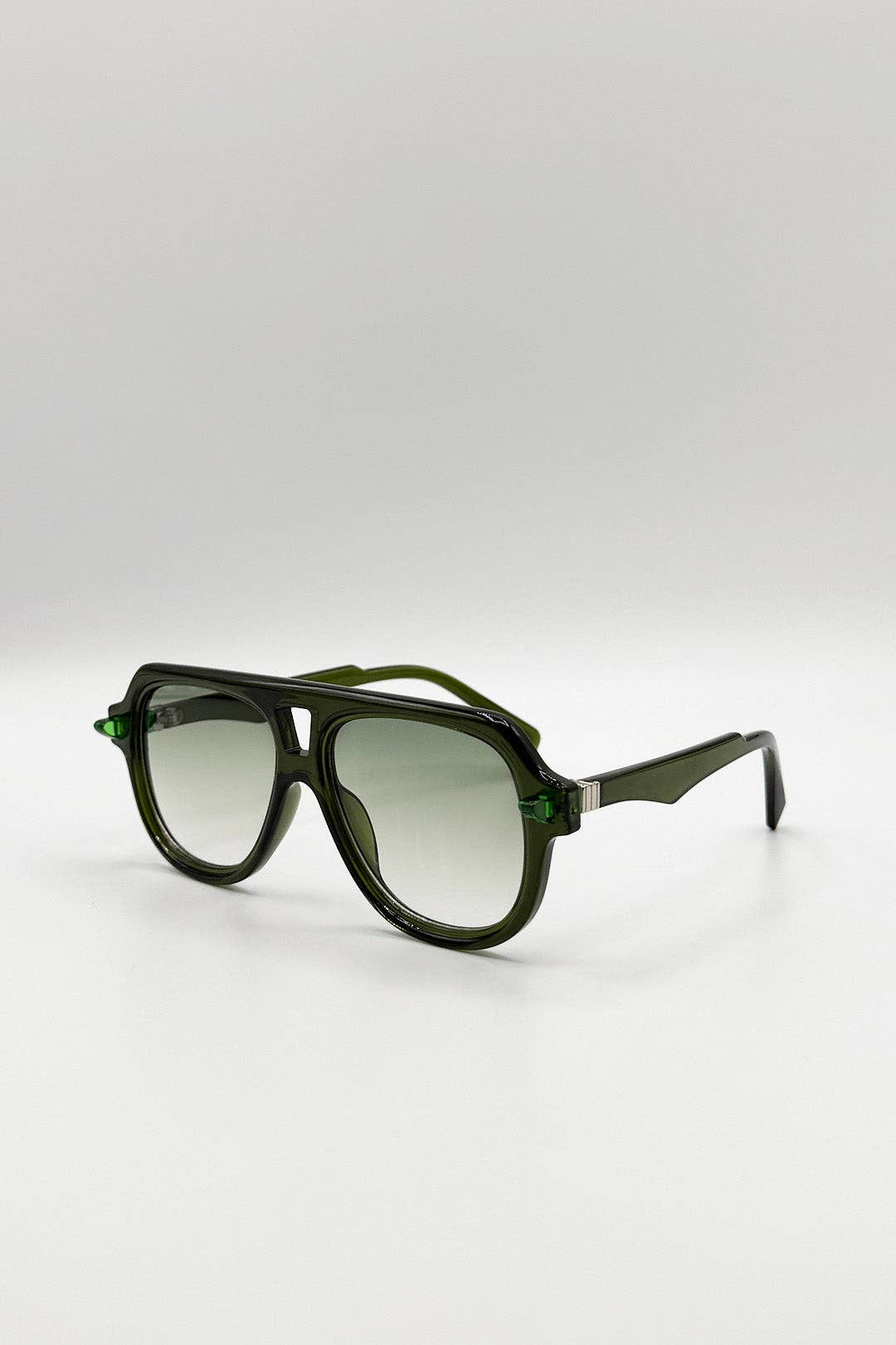 AFA Collective Bold Navigator Green Sunglasses