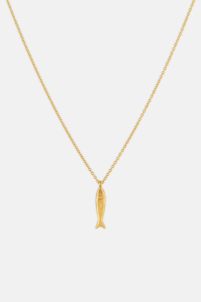 AW25 One & Eight Minnow Gold Necklace RESIZE - The Mercantile London