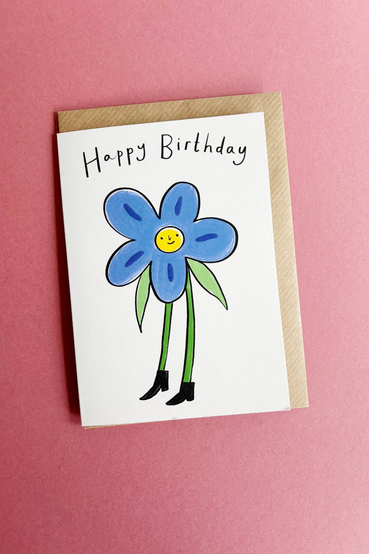Kitty Kenda Happy Birthday Flower Person  Card - The Mercantile London
