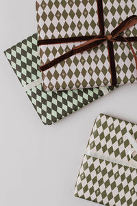 Katie Housley Star & Diamond Harlequin Gift Wrap - The Mercantile London