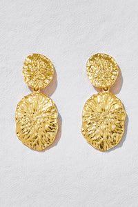 Neptune Gold Disc Earrings - The Mercantile London