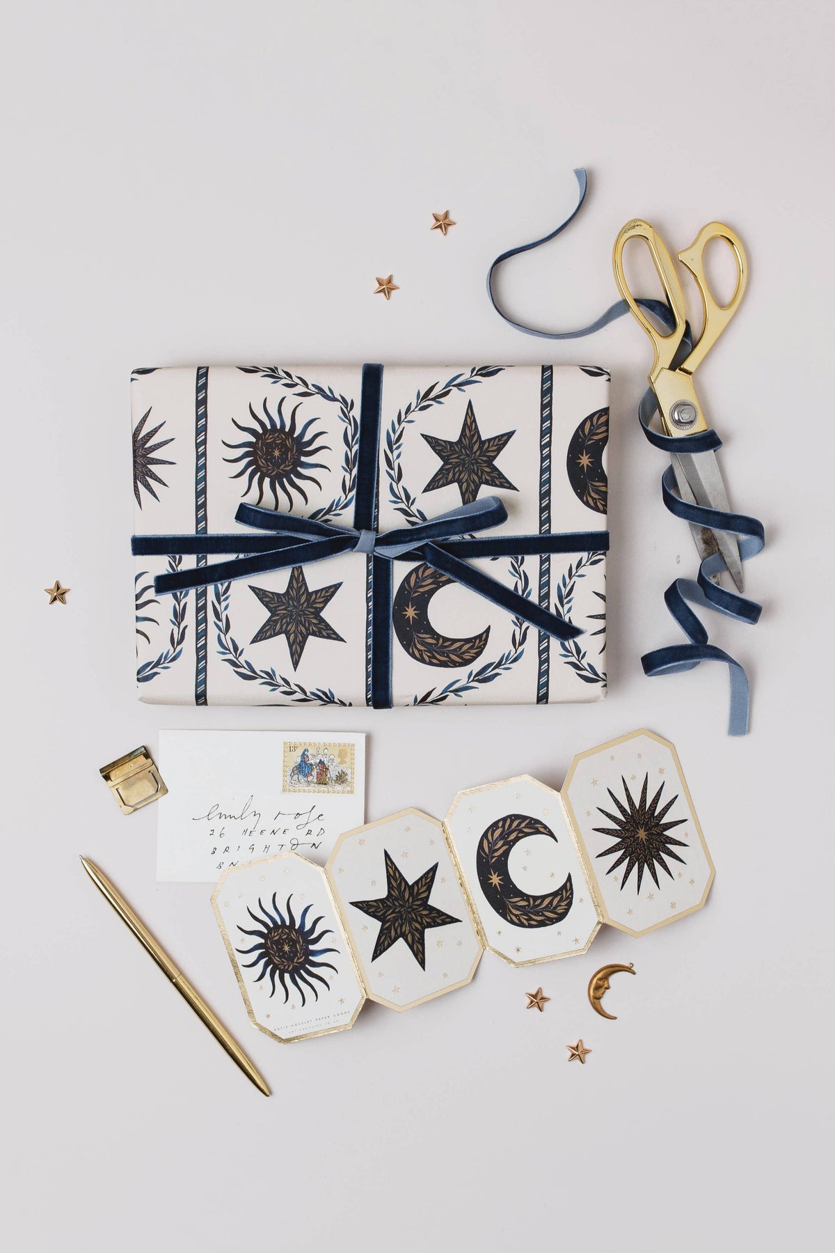 Katie Housley Celestial Concertina Card - The Mercantile London