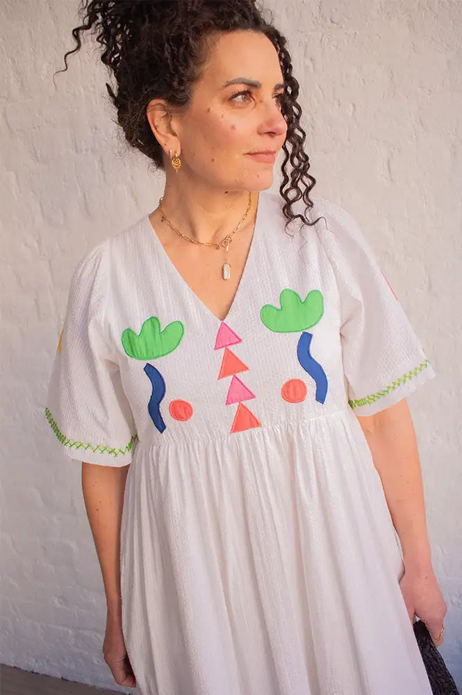 Lowie Etta Washed White Dress - The Mercantile London