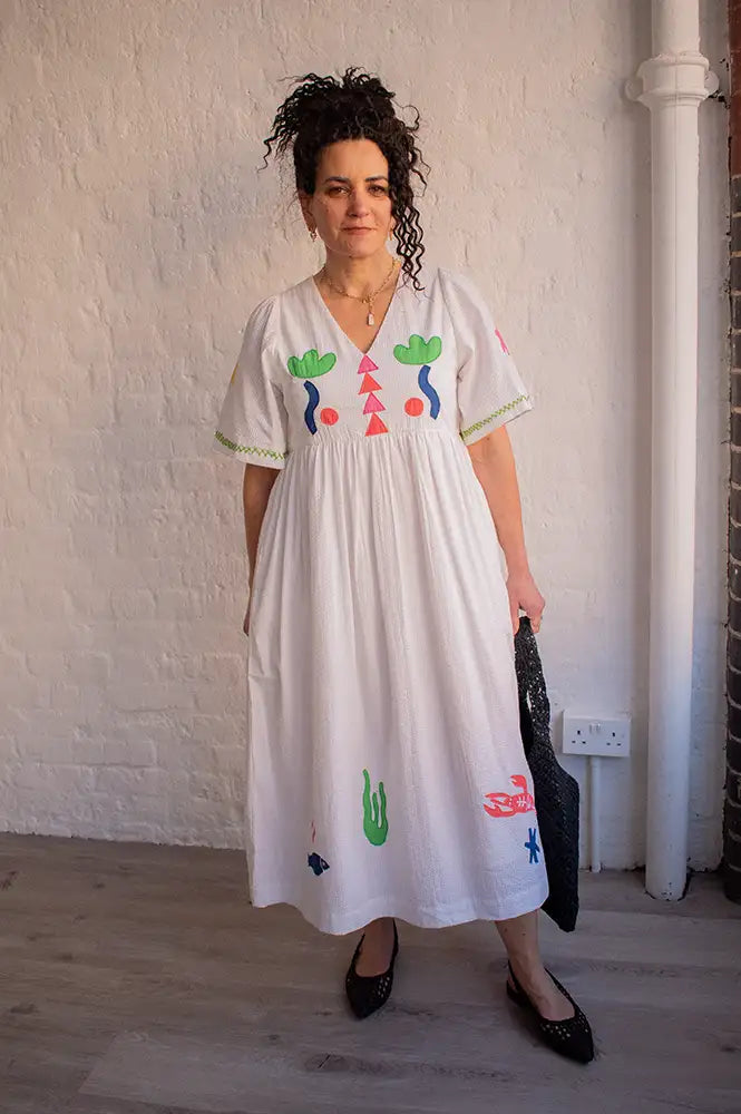 Lowie Etta Washed White Dress - The Mercantile London