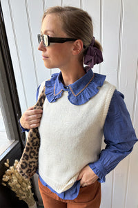 Grace & Mila Say Ecru Sleeveless Sweater - The Mercantile London