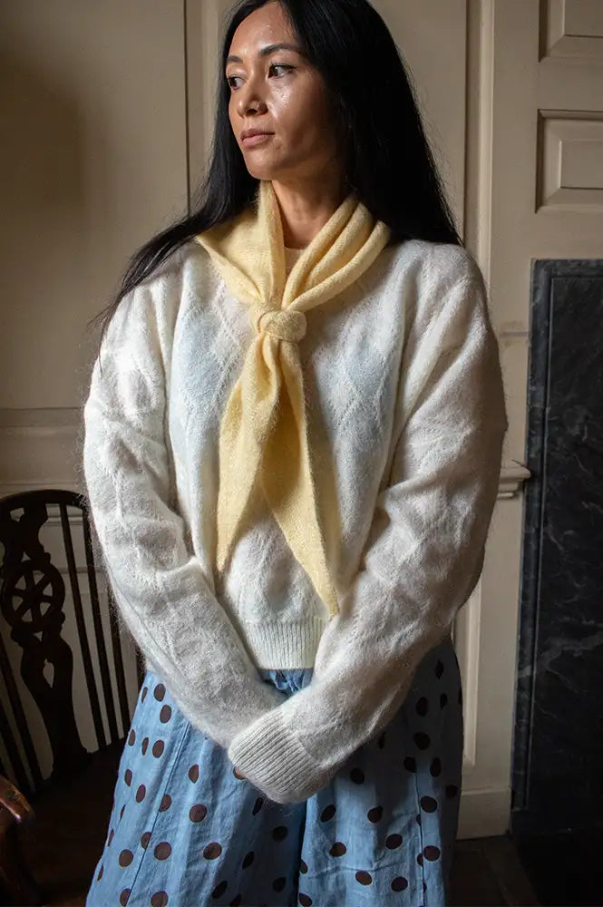 FRNCH Brooks Cream Knitted Jumper