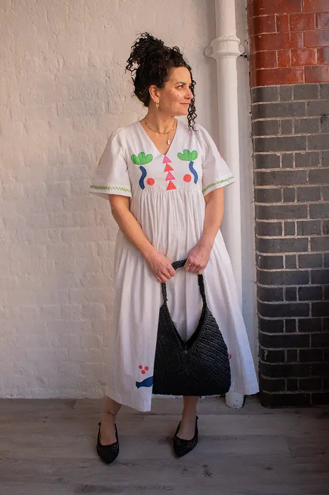 Lowie Etta Washed White Dress - The Mercantile London