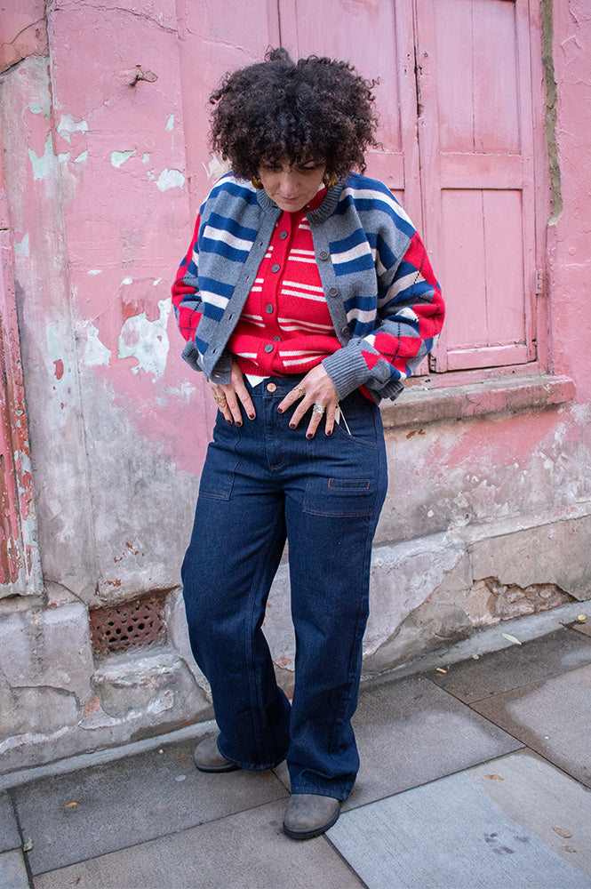 Seventy + Mochi Eden Blue Moon Wide Leg Jeans