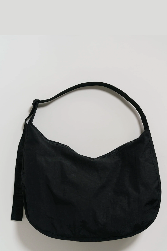 Baggu Large Nylon Crescent Black Bag - The Mercantile London